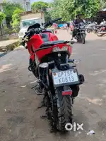 Tvs apache rtr 160 4v double disc break red colour