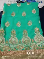 New fashion cotton silk and embroider embrider  worked sarees