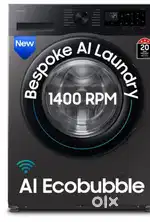 Samsung 9 kg, 5 star, Eco Bubble Technology, AI Control, Wi-Fi