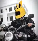 Cute Yellow Bunny Helmet Cover for Bikers