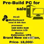 PC with I5 6th Gen processor for 15000 with Ups monitor