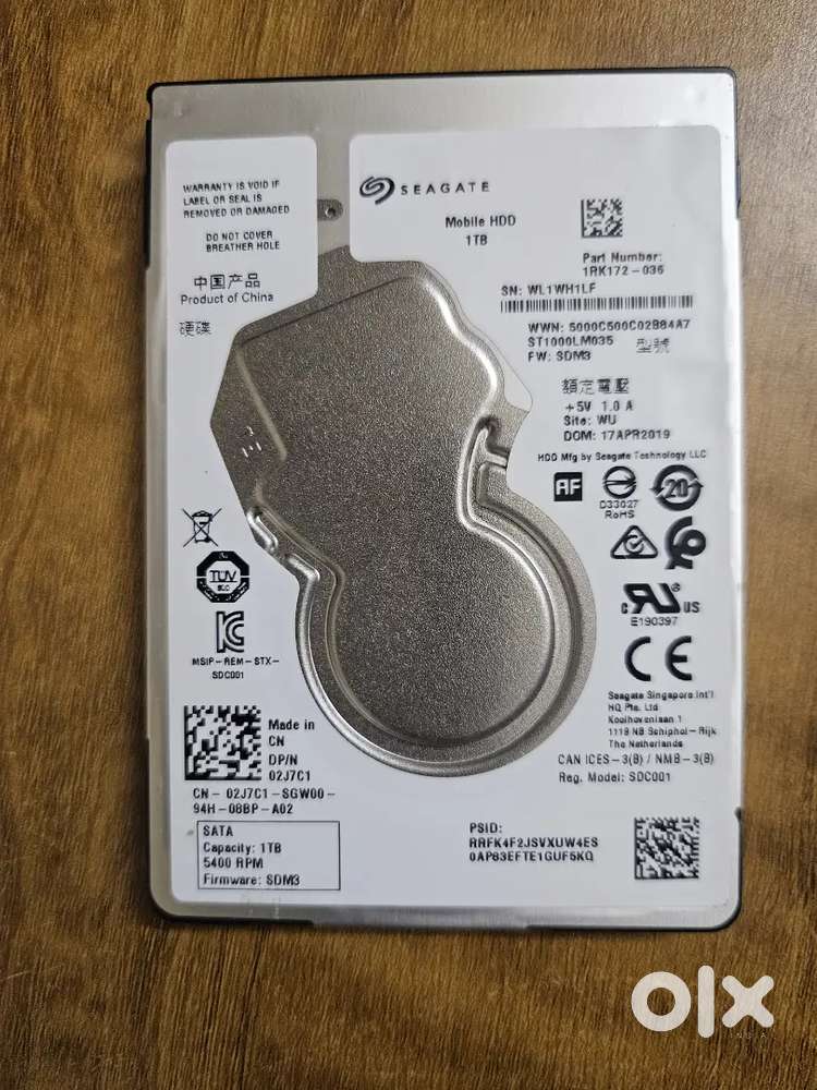 1TB Laptop Hard drive used for sale
