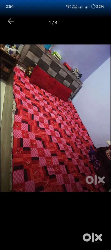 Bed and wardrobe, dressing table,table