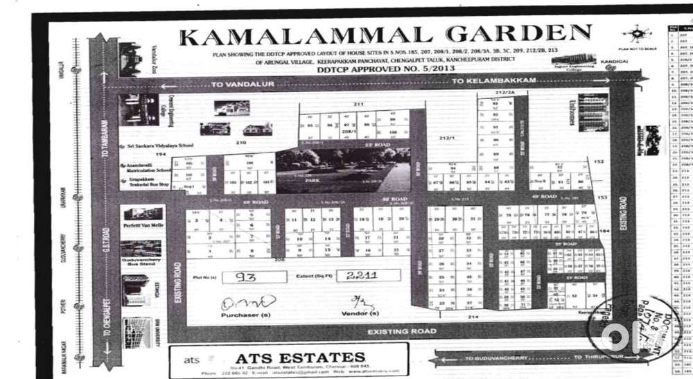 PLOT FOR SALE NEAR KALAIGNAR BUS TERMINUS
