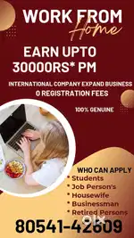 Part Time/ Full Time Work Opportunity