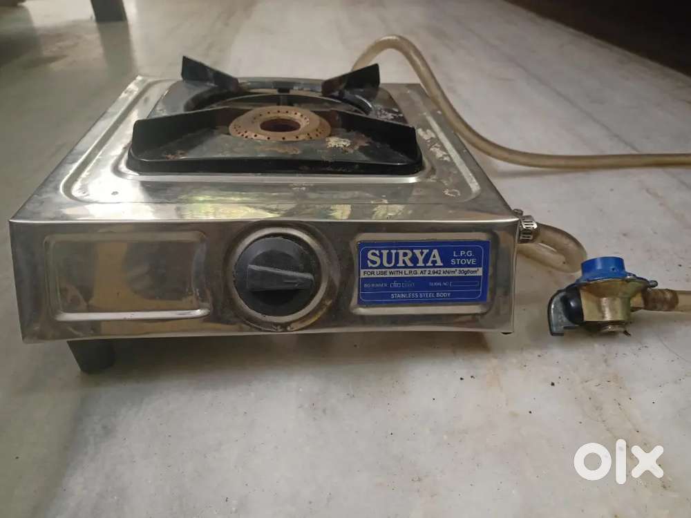 Surya Gas Stove Chulha Single Burner with pipe and Regulator