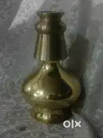 Antique pure brass solid heavy water surahi with glass