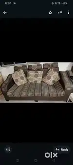 Sofa set and Two chairs and New Refrigerator