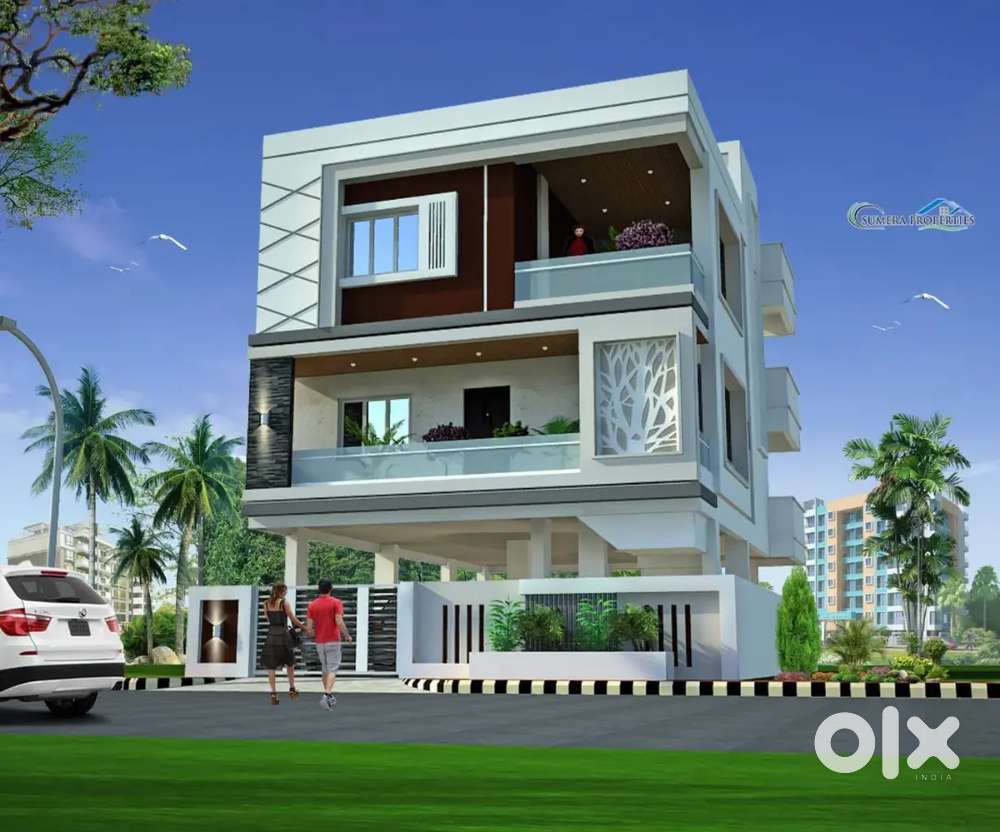 4 bhk independent G+2 villa with Ground floor specious parking