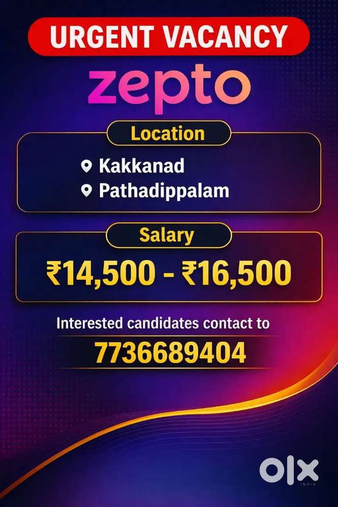 Urgent vaccancy in Ernakulam for picker and packer with high salary