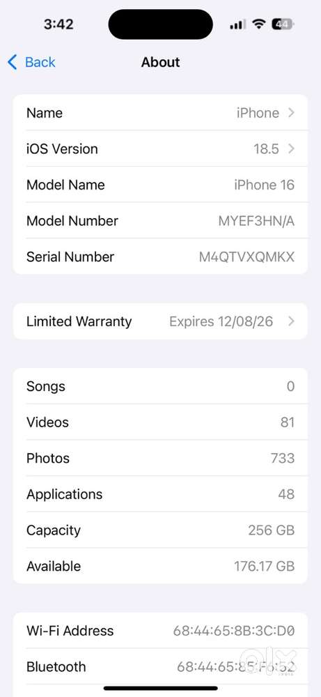 Iphone 16(1 month old