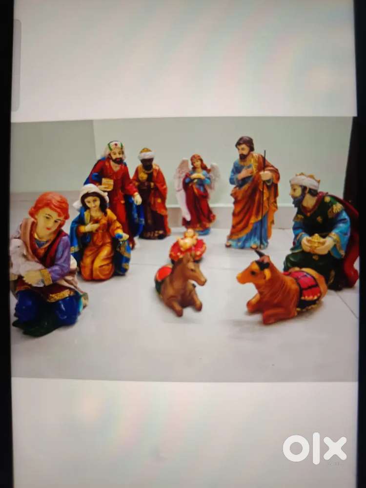 Christmas Crib set, polymarble 12 Inch height