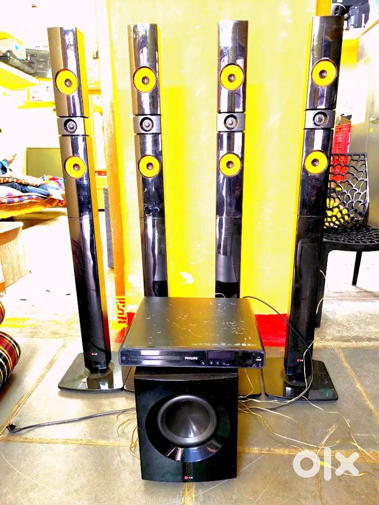 LG SUBWOOFER WITH TOWER SPEAKERS FOR PHILIPS DVD PLAYER 5.1 GOOD CON