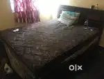 King size bed wooden