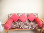 Selling 5 seater (3+2) wooden sofa