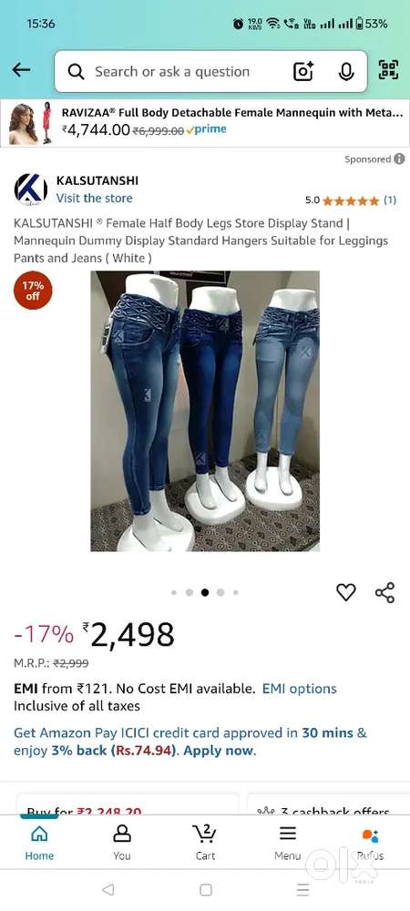 Legs dummy for sale at throwaway price