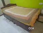 Wooden Double bed with storage with mattress.
