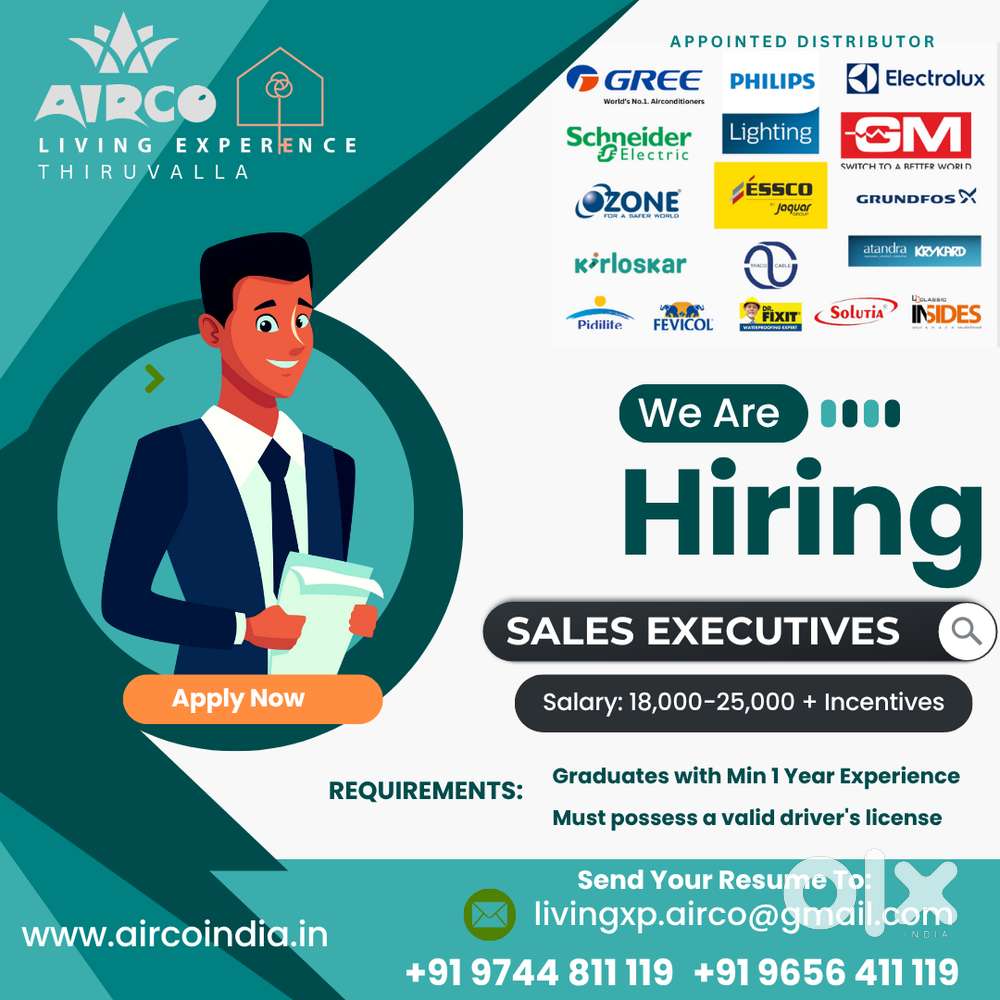 SALES EXECUTIVES REQUIRED