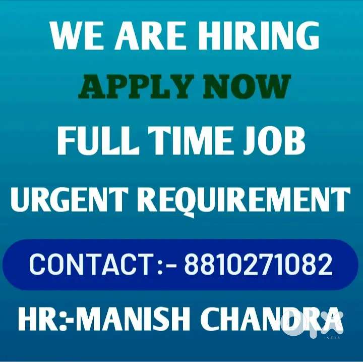 Full time job apply in helper store keeper supervisor  100% JOB HERE