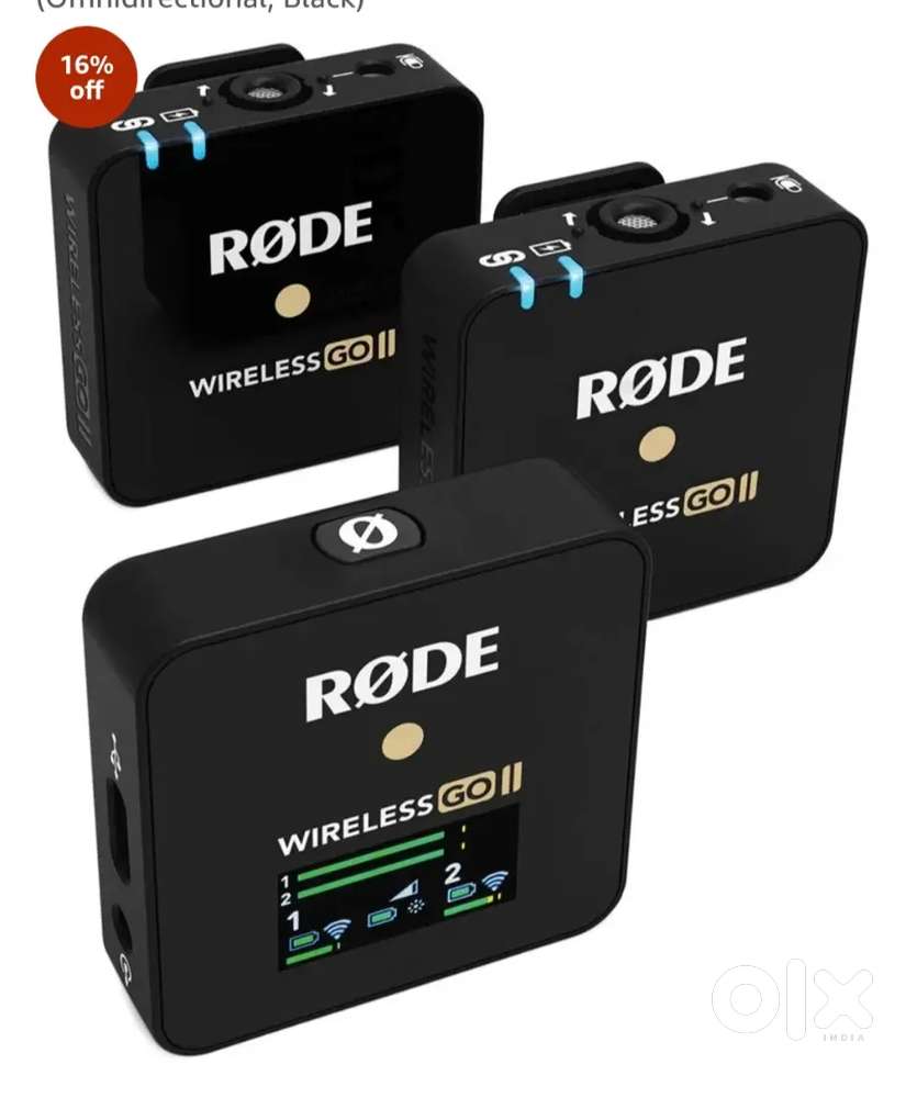 Rode Wireless Go II Dual Lavalier Microphone (Omnidirectional, Black)
