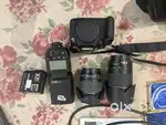 Canon 1500D DSLR Kit + 18-55mm + 75-300mm + Godox Flash + Bag