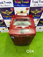 Wobble Technology Samsung Flower Design red Colour washing machine