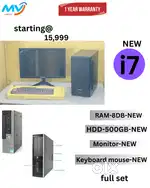 Replacement Warranty  New Full Set  CPU - i7 Process  Monitor