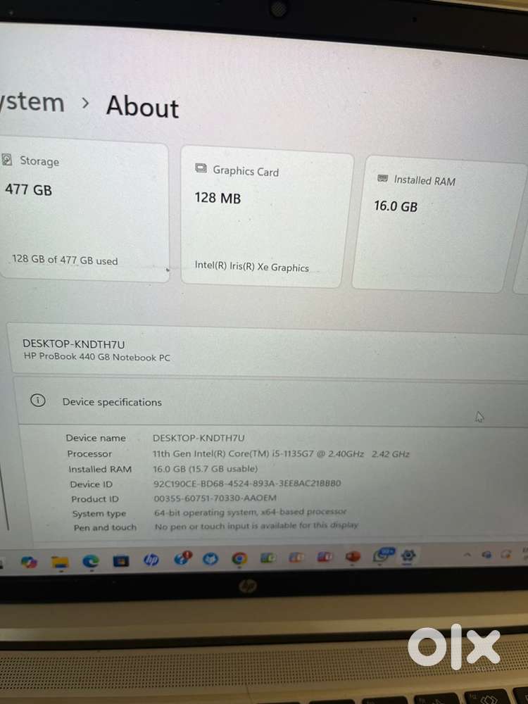 Laptop hp probook 440  G8 11 gen