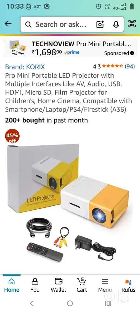Mini projector with Remote