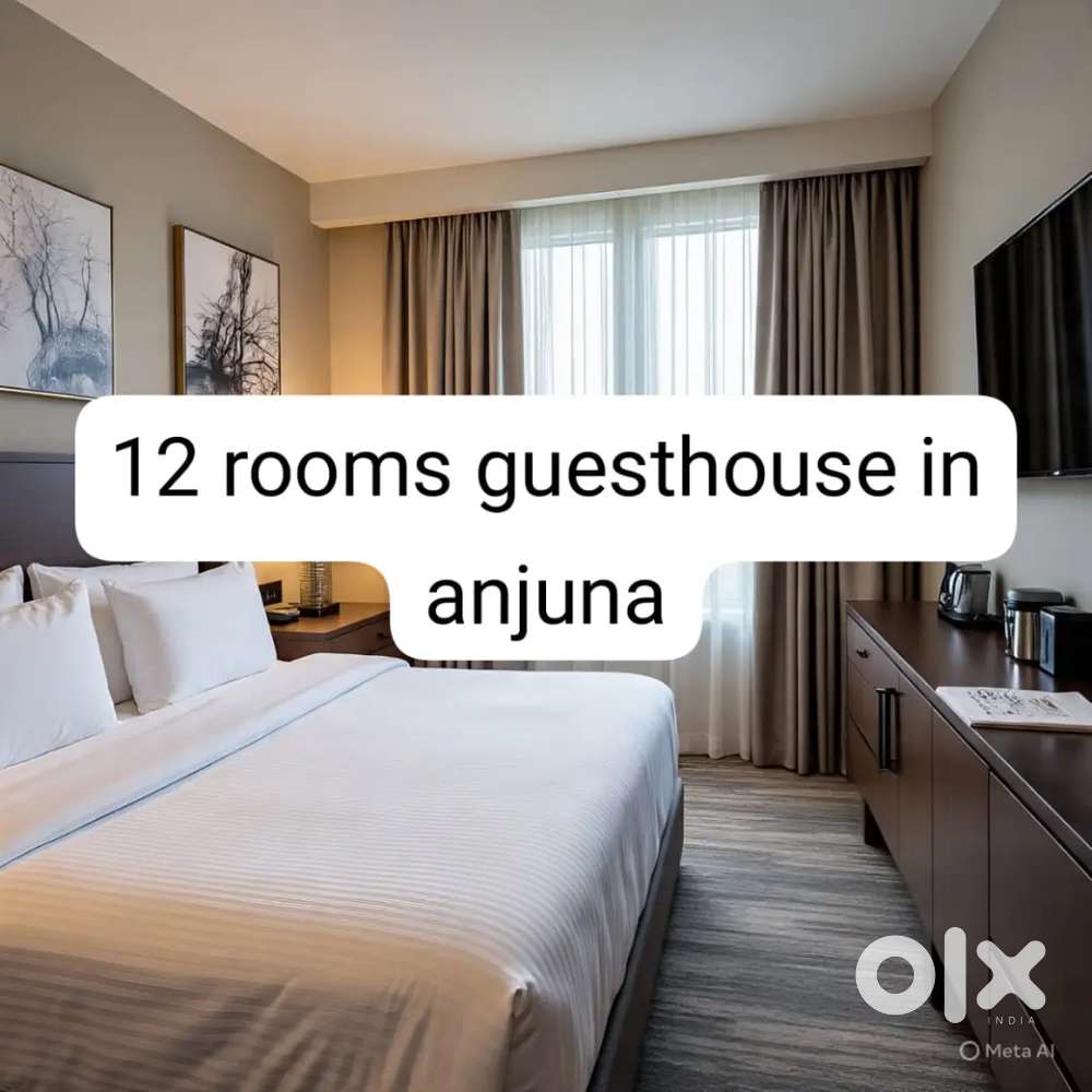 12 rooms guesthouse for lease in anjuna