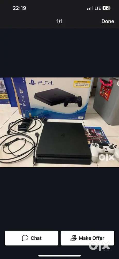 Ps4 slim 1 tb (black) ps 4 mint condition