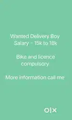 Wanted Delivery Boy - Ahmednagar