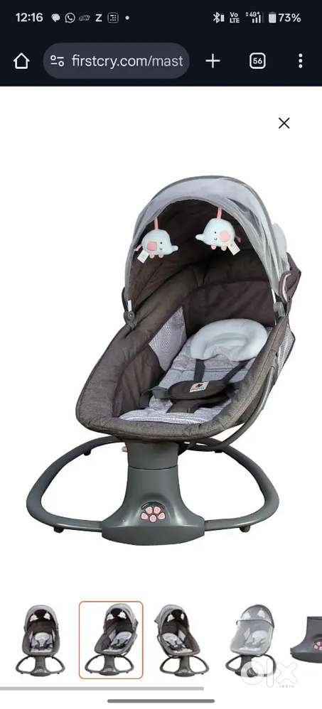 Mastela Deluxe 3 in 1 swing with music and canopy