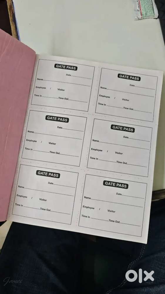 Gate pass books