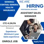 Kolkata/GENERALI CENTRAL GENERAL INSURANCE/12THPASS/ONROLE JOB/4.24CTC