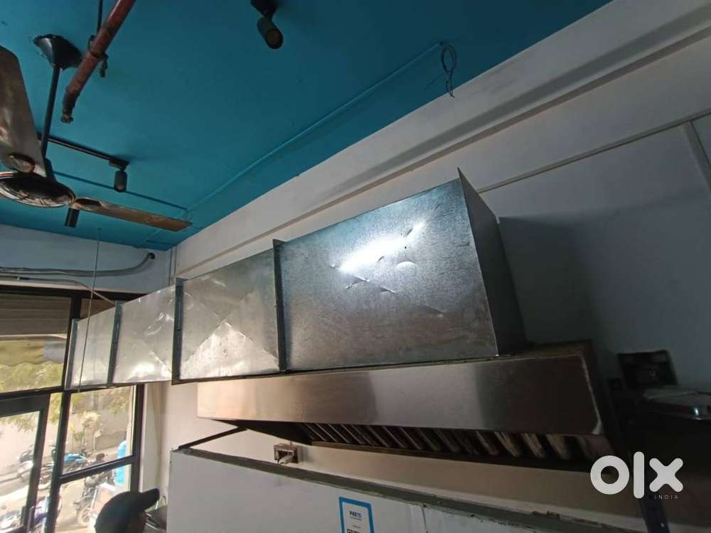 Commercial Stainless Steel Exhaust Hood with Blower & Ducting