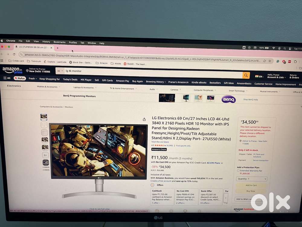 LG 4k 27 inch screen