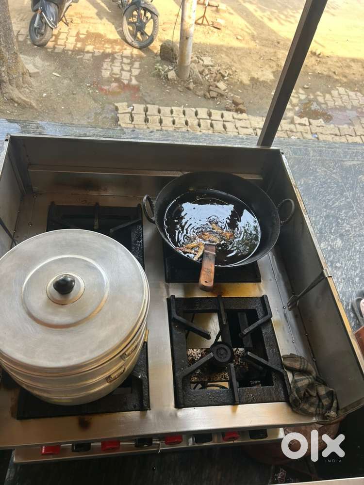 4 burner ss bhatti heavy For resturant and fadt food