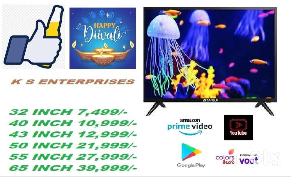 40 INCH SMART LED TV 4K UDH @ 10,999 /-