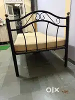 Sturdy Iron Single Bed with Foam Mattress – Good Condition