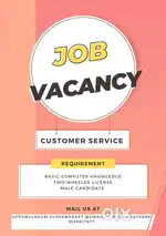 Customer service job vacancy