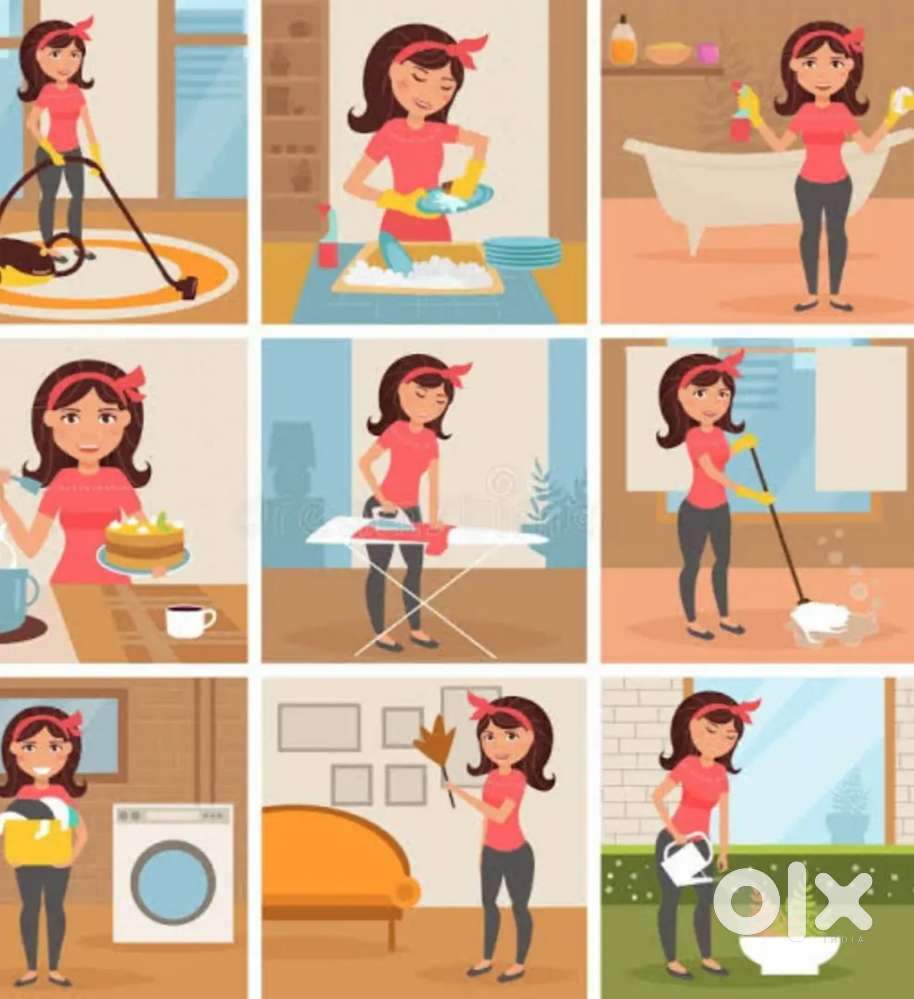 Female home maid - Cooking and Cleaning