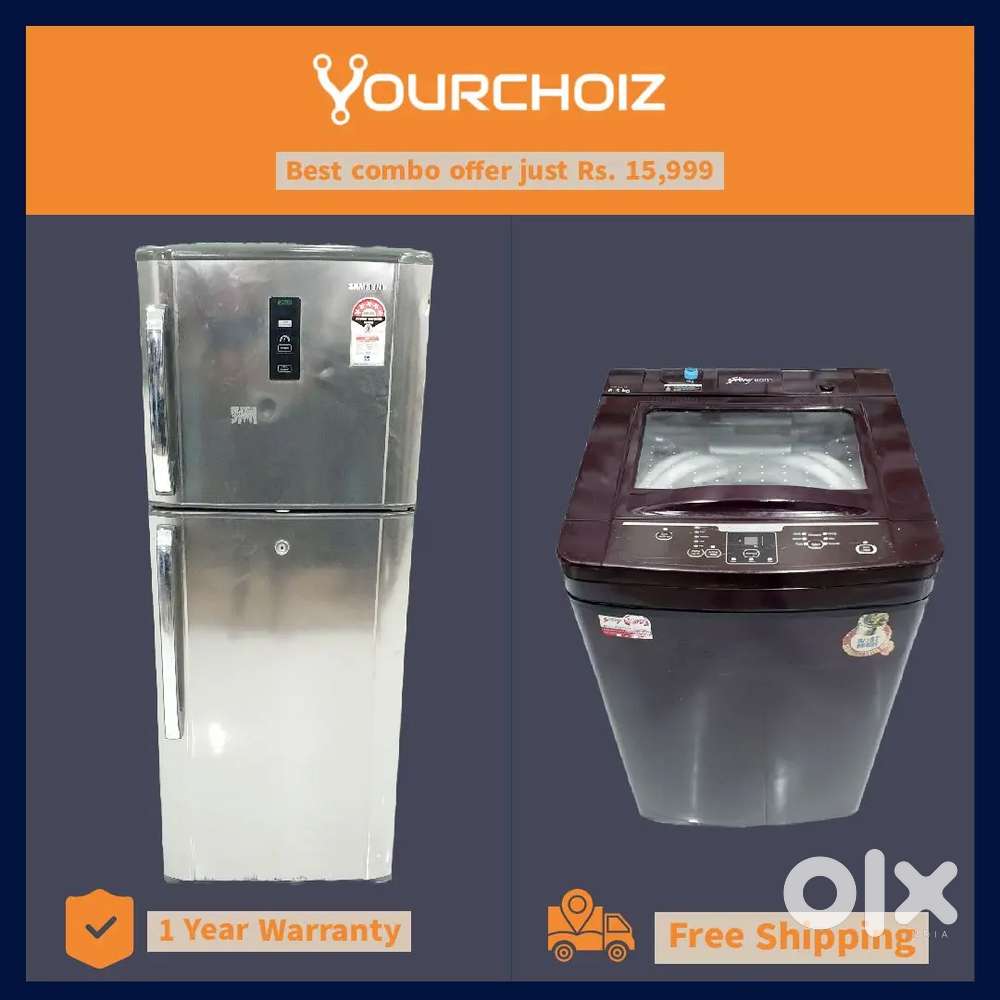 Double Door Fridge & Top Load Washer Combo Ultimate Home Essentials