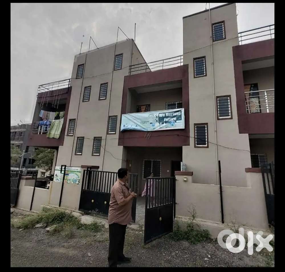 Raw House with car parking and hill view near DY Patil college