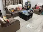 3+1+1 Sofa with centre table (Glass Top)