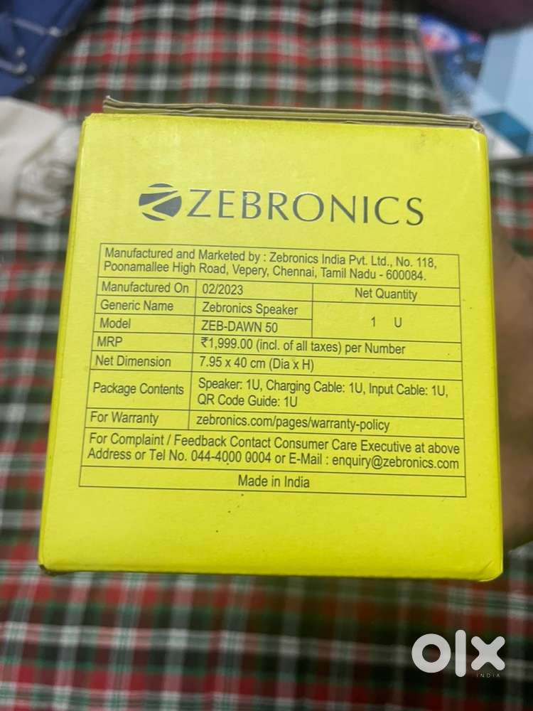Zebronics Bluetooth speaker
