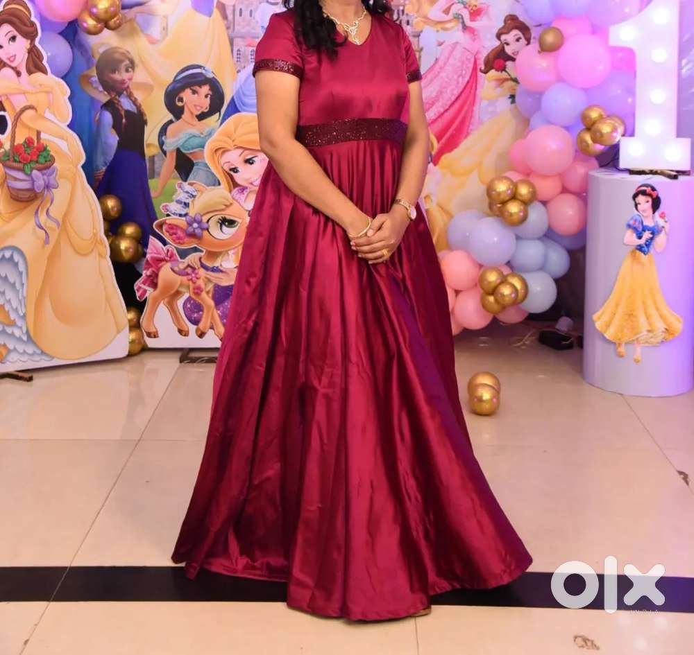 Maroon/Wine A-Line Gown