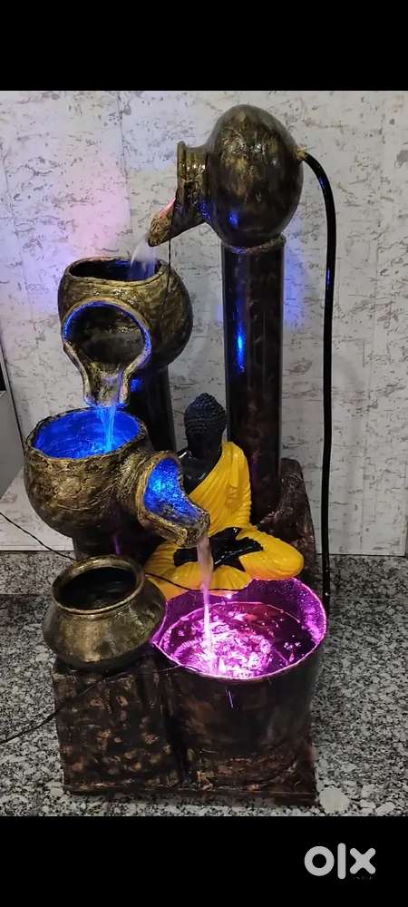 Handmade LED Water Fountain  Beautiful Pot Design  Smooth Water Flow
