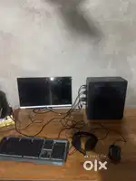 COMPUTER and accessories like keyboard and mouse and moniter all setup