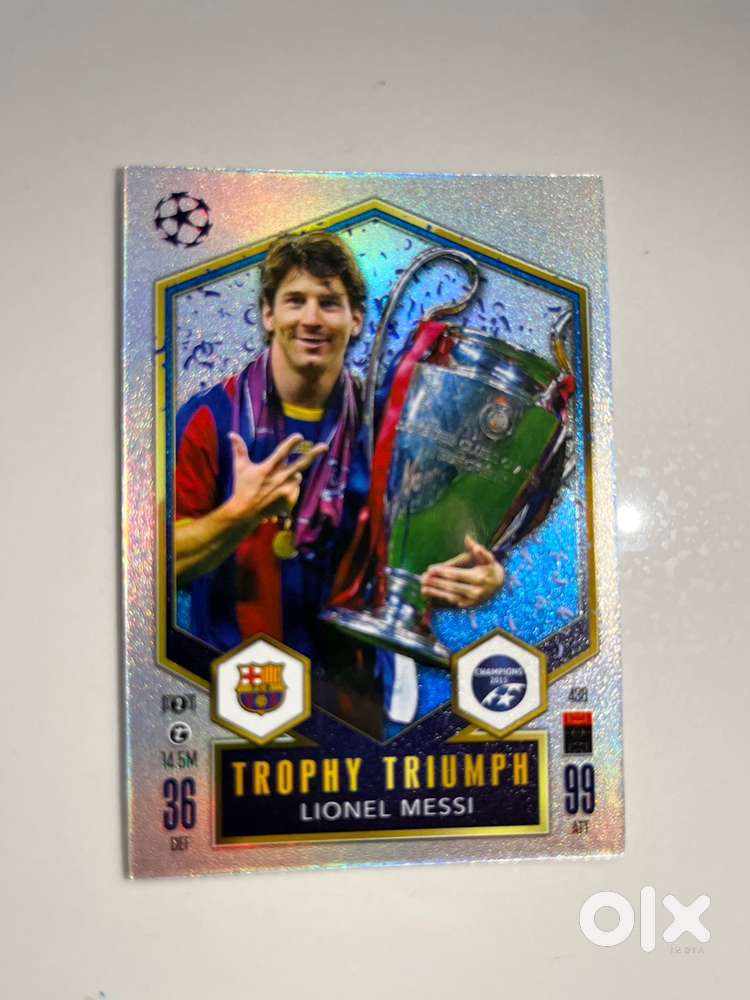 Lionel Messi Trophy Triumph Match Attax Card